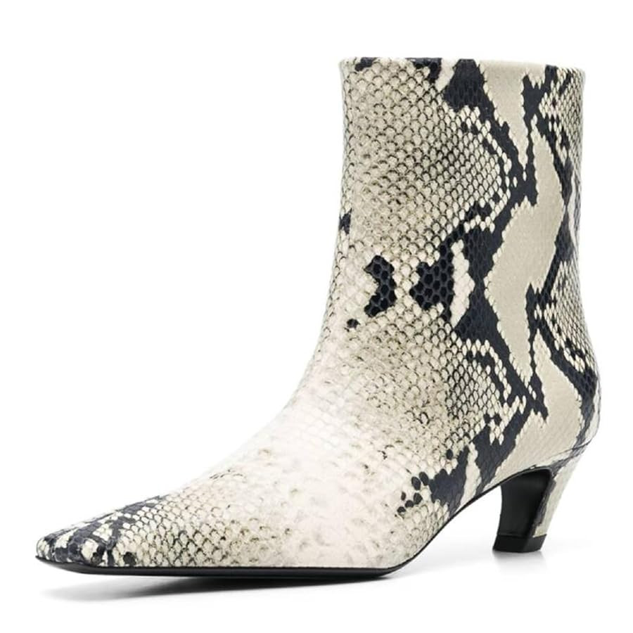 FSJ Women Square Toe Comfort Kitten Low Heel Ankle Boots Pull On Booties Winter Faux Suede Casual... | Amazon (US)