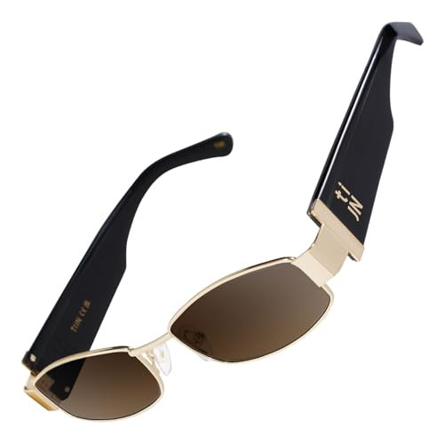 TIJN Square Acetate Polarized Sunglasses for Women Men, Trendy Rectangle Metal Frame, UV Protection, Talani | Amazon (US)