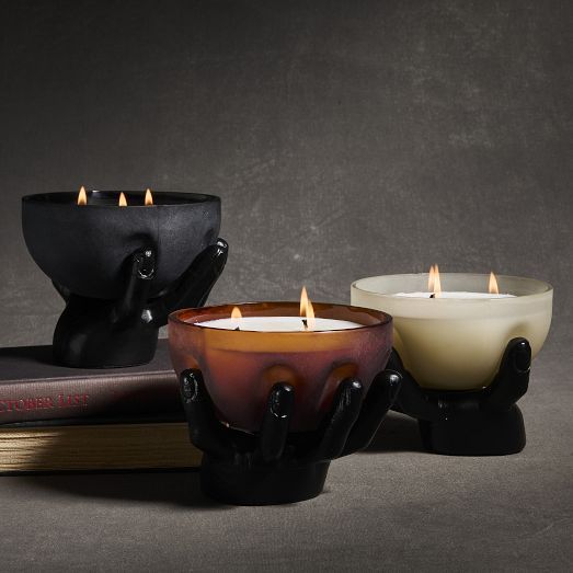 Spooky Hand Filled Glass Candles | West Elm (US)