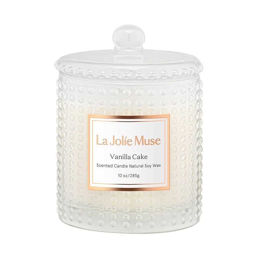 LA JOLIE MUSE Vanilla Cake Scented Candles, Vanilla Candles for Women, Candles for Home Scented, ... | Amazon (US)