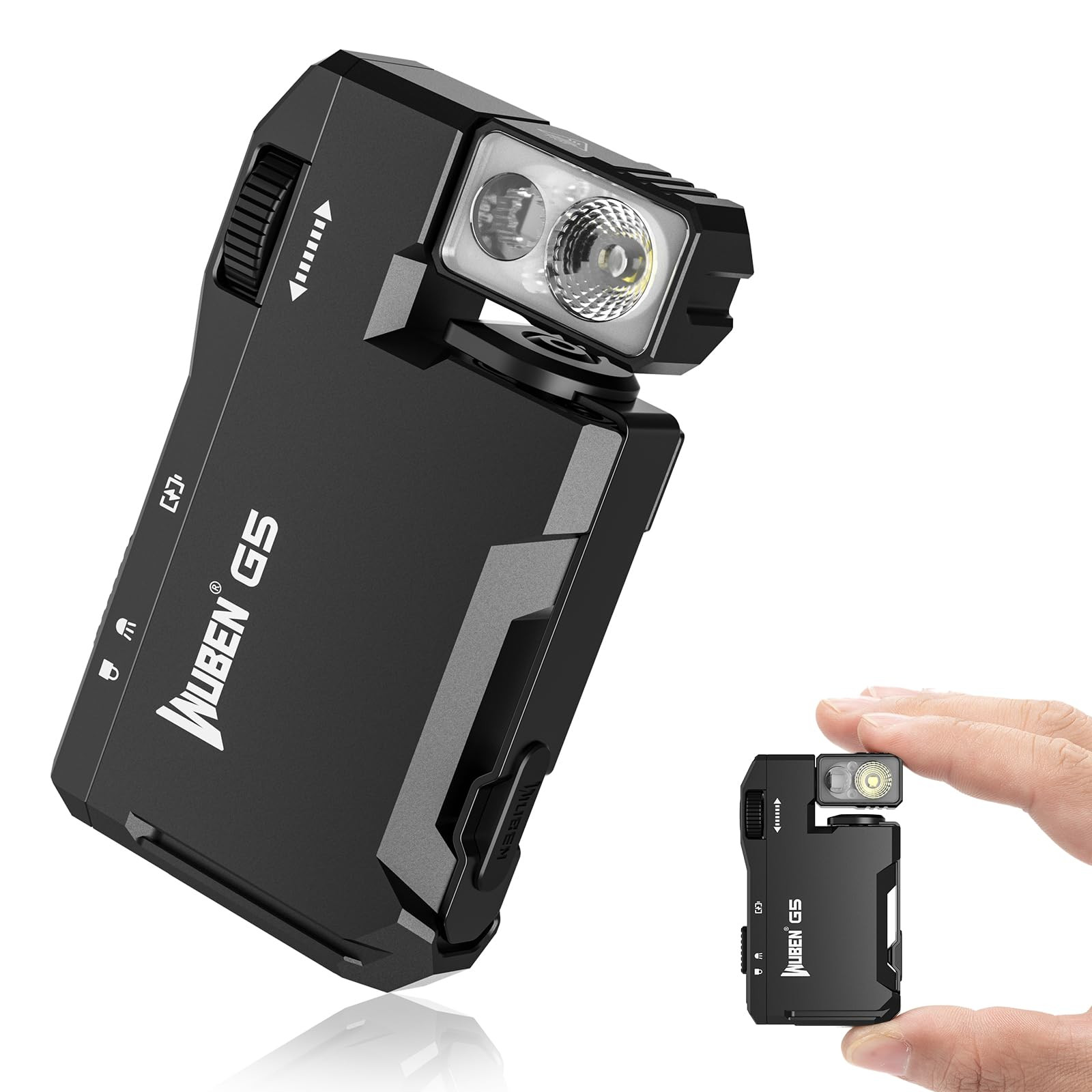 WUBEN G5 Rechargeable EDC Flashlight, 400 Lumens Dual Light Sources Mini Flashlight with RGB Ligh... | Amazon (US)