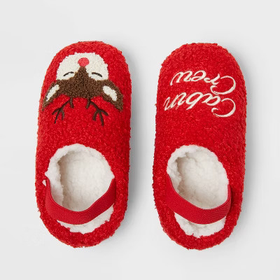 Toddler Cabin Crew Scuff Slippers - Wondershop™ Red | Target