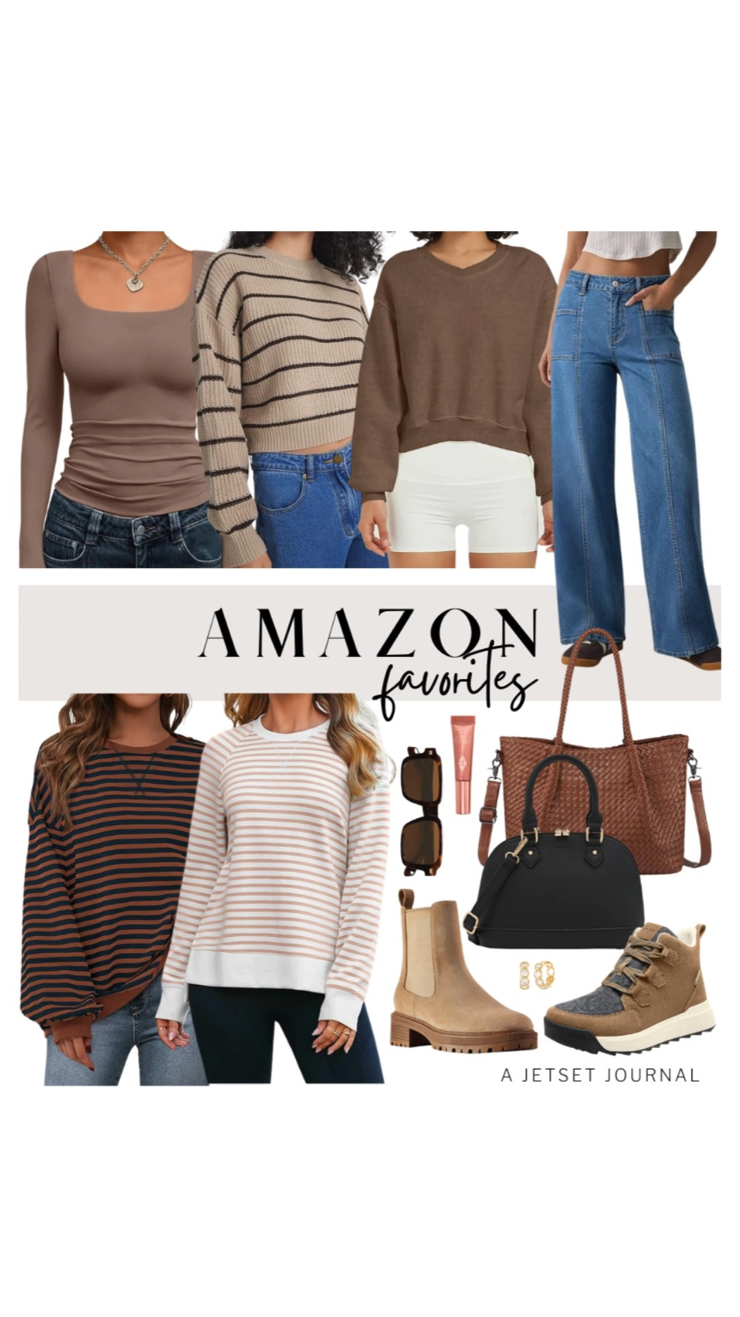 
I know you are excited about this week’s Amazon Favorites. I am, too. I saw this Trendy Queen Long Sleeve shirt and a couple of oversized sweatshirts that are perfect with the Sidefeel wide-leg jeans. It looks so comfy! Wear it with CosyFever Ankle Booties or these cute AIRHAS boots, a pretty dome satchel bag, and SOJOS polarized sunnies. Don’t forget to check out the Charlotte Tilbury Beauty Light Wand Liquid Highlighter, too! 

 #LTKSeasonal #LTKSaleAlert #LTKTravel