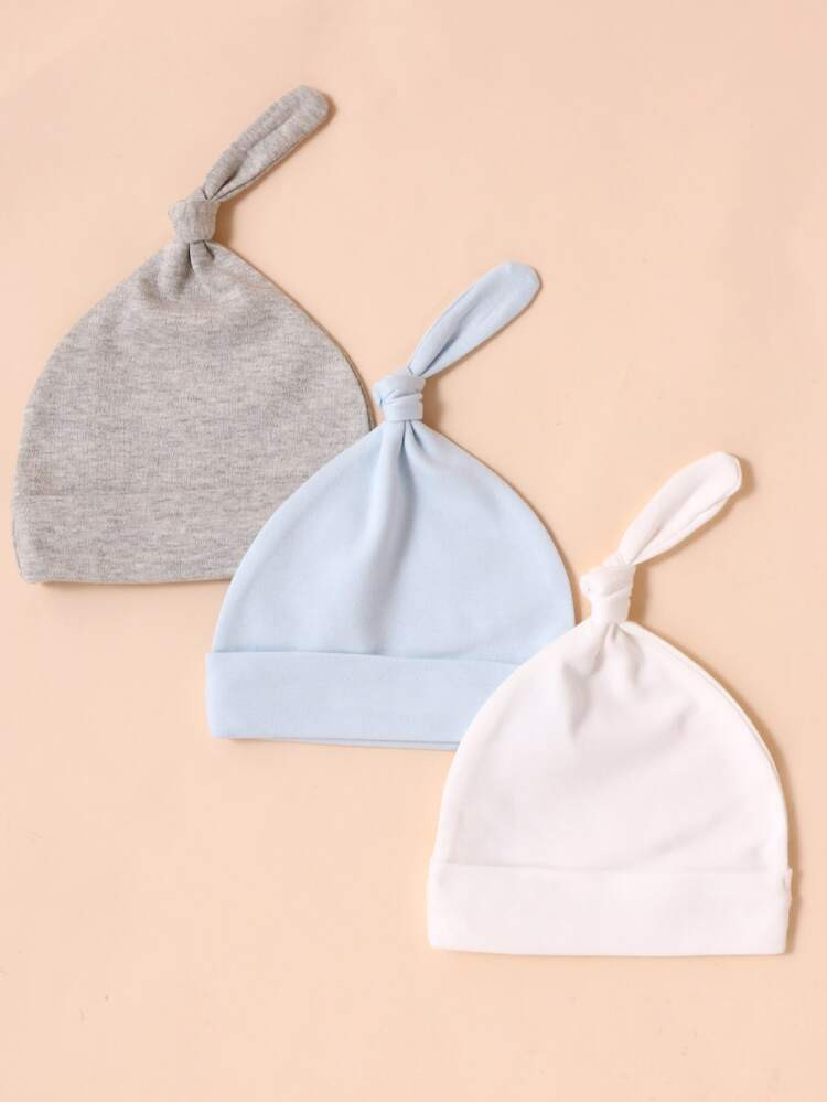 3pcs Baby Solid Hat | SHEIN