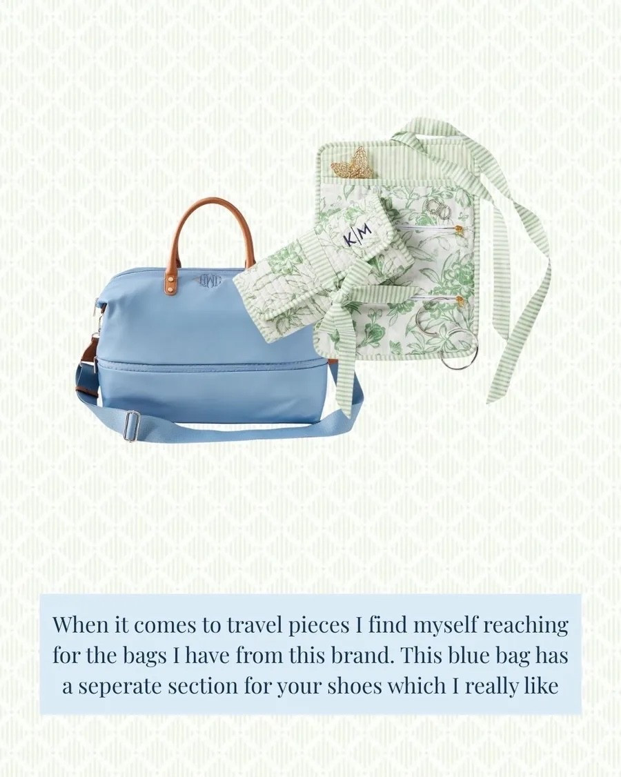 This travel bag Has a separate compartment for shoes and I love that! Also have this jewelry case in another color, but I love the green too!

#LTKootd #LTKTravel