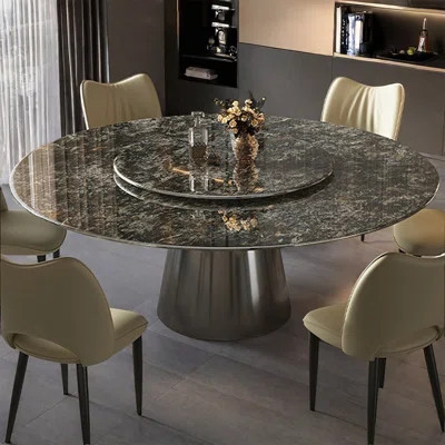 Simple Modern Natural Marble Round Dining Table | Wayfair North America