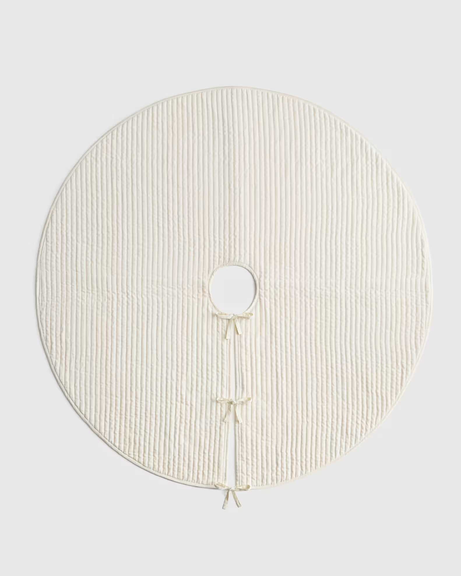 Cotton Velvet Tree Skirt in Ivory | Quince