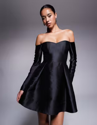 Forever New structured mini dress in black | ASOS (Global)
