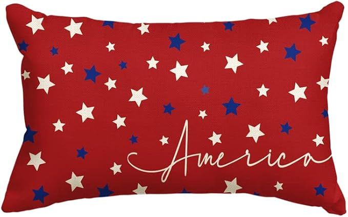 AVOIN colorlife 4th of July Patriotic Throw Pillow Cover, 12 x 20 Inch Independence Memorial Day ... | Amazon (US)