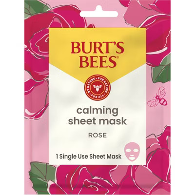 Burt's Bees Calming Face Sheet Mask - Rose | Target