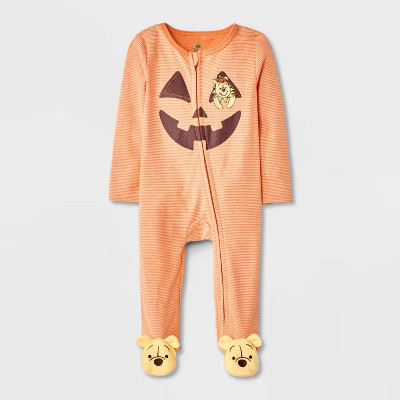 Baby Disney Winnie The Pooh Halloween Jack O' lantern Sleep N' Play - Orange | Target