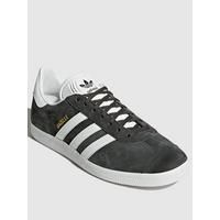 adidas Originals Gazelle Trainers - Grey/White | Very (UK)