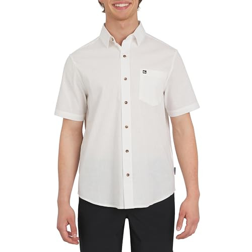 Quiksilver Men's Regular Fit Premium Cotton Woven Short Sleeve Button Up Casual Shirt | Amazon (US)