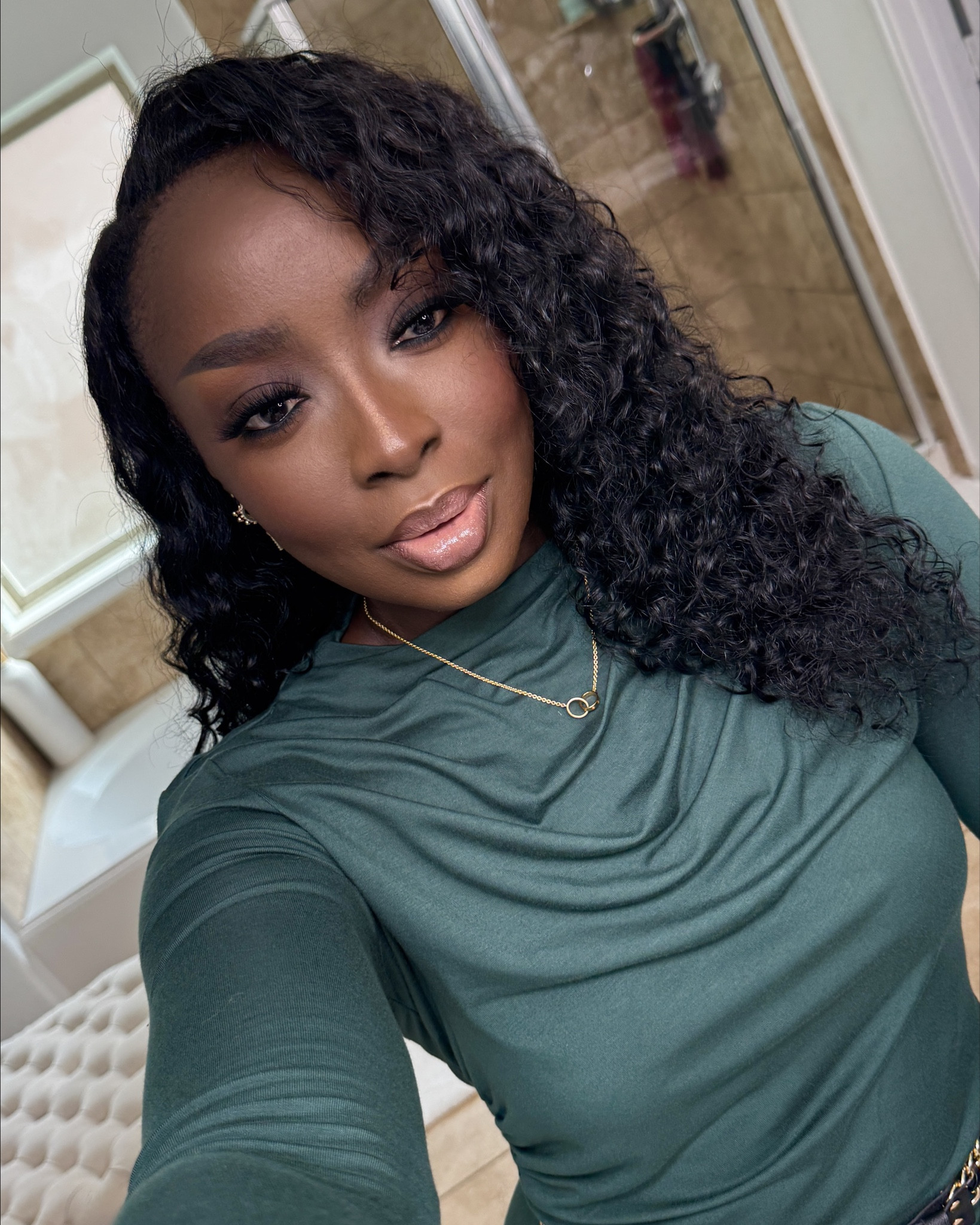 Cute green dress option for thanksgiving! Wearing a medium, comes in diff colors. 

#LTKBeauty #LTKHoliday #LTKootd