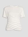 Michelle Keegan Structured Cinch Waist Top, Ivory, Size 8, Women | Very (UK)