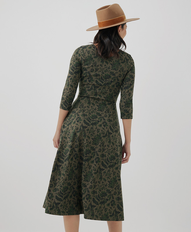 fit & flare midi party dress | Pact Apparel