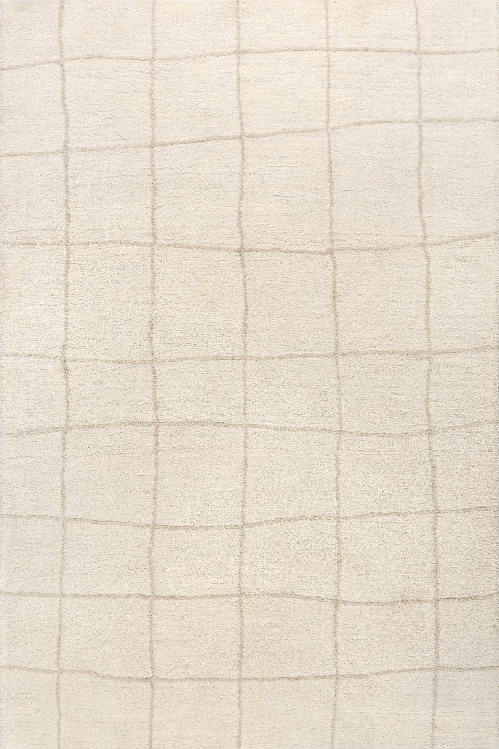 Cove Checked Wool Rug | Ivory | Rugs USA
