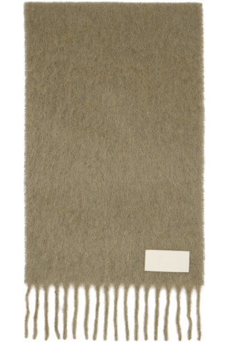 Taupe Patch Scarf | SSENSE