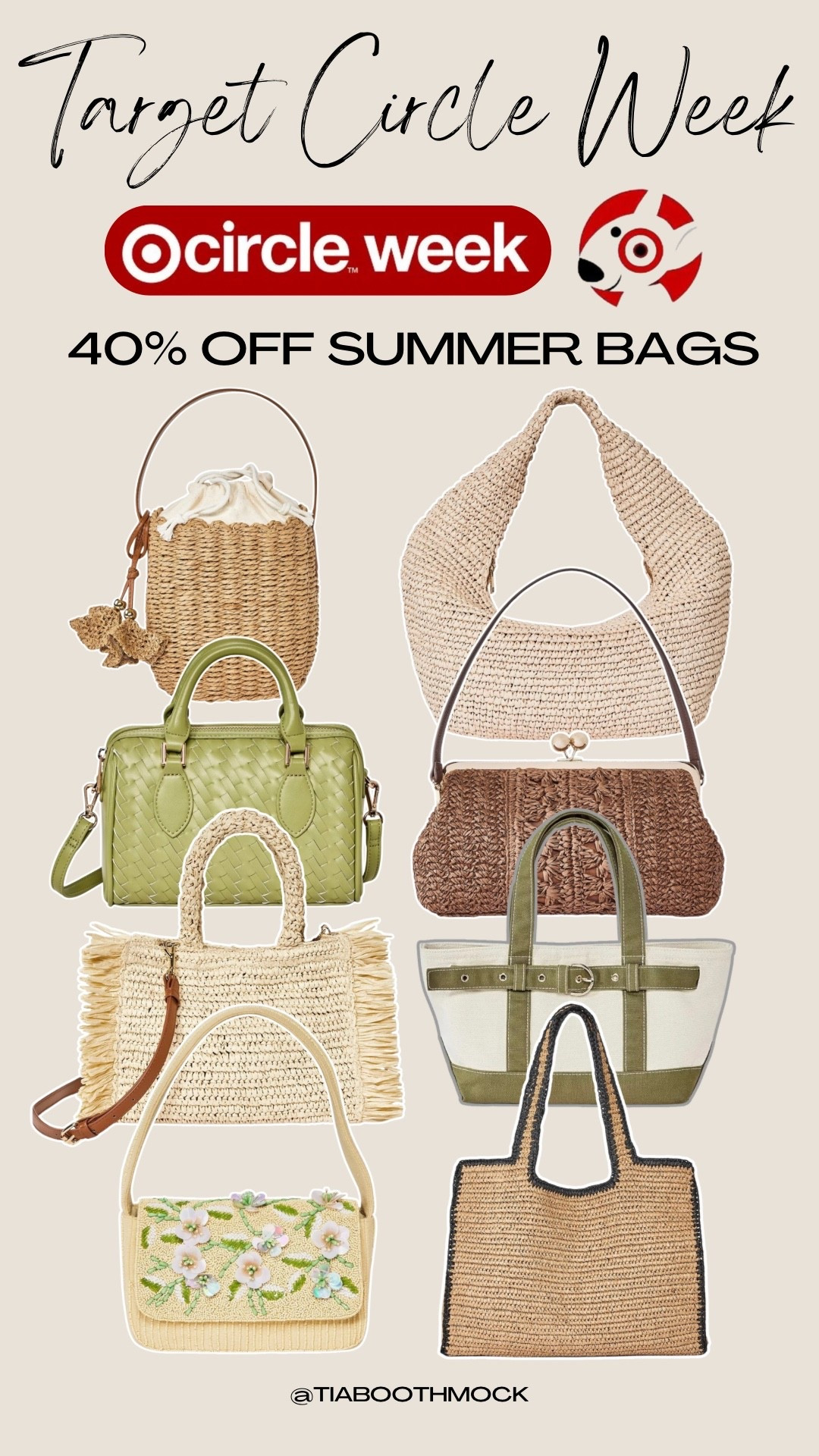 40% off @Target summer bags TODAY ONLY for Circle Week ‼️‼️‼️

#LTKmomlife #LTKSaleAlert #LTKootd