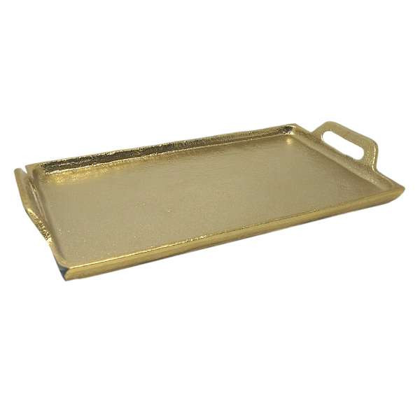 Antique Gold Rectangular Tray, Aluminum | At Home