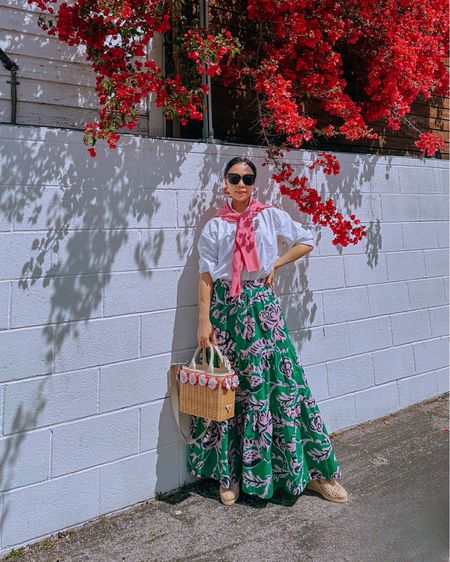 Obsessing this floral printed long skirt! Good length and just enough of amount of volume! Comes with many other colors /prints too! 

#LTKover40 #LTKsalealert #LTKFestival