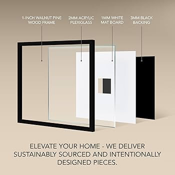 20x20 picture frame, Large Matted Picture Frames, Included 4x4, 5x7, and 4x6 Inch Oversized Mat, ... | Amazon (US)