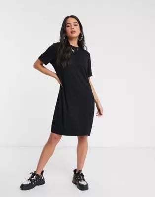 Monki mini t-shirt dress in black | ASOS (Global)