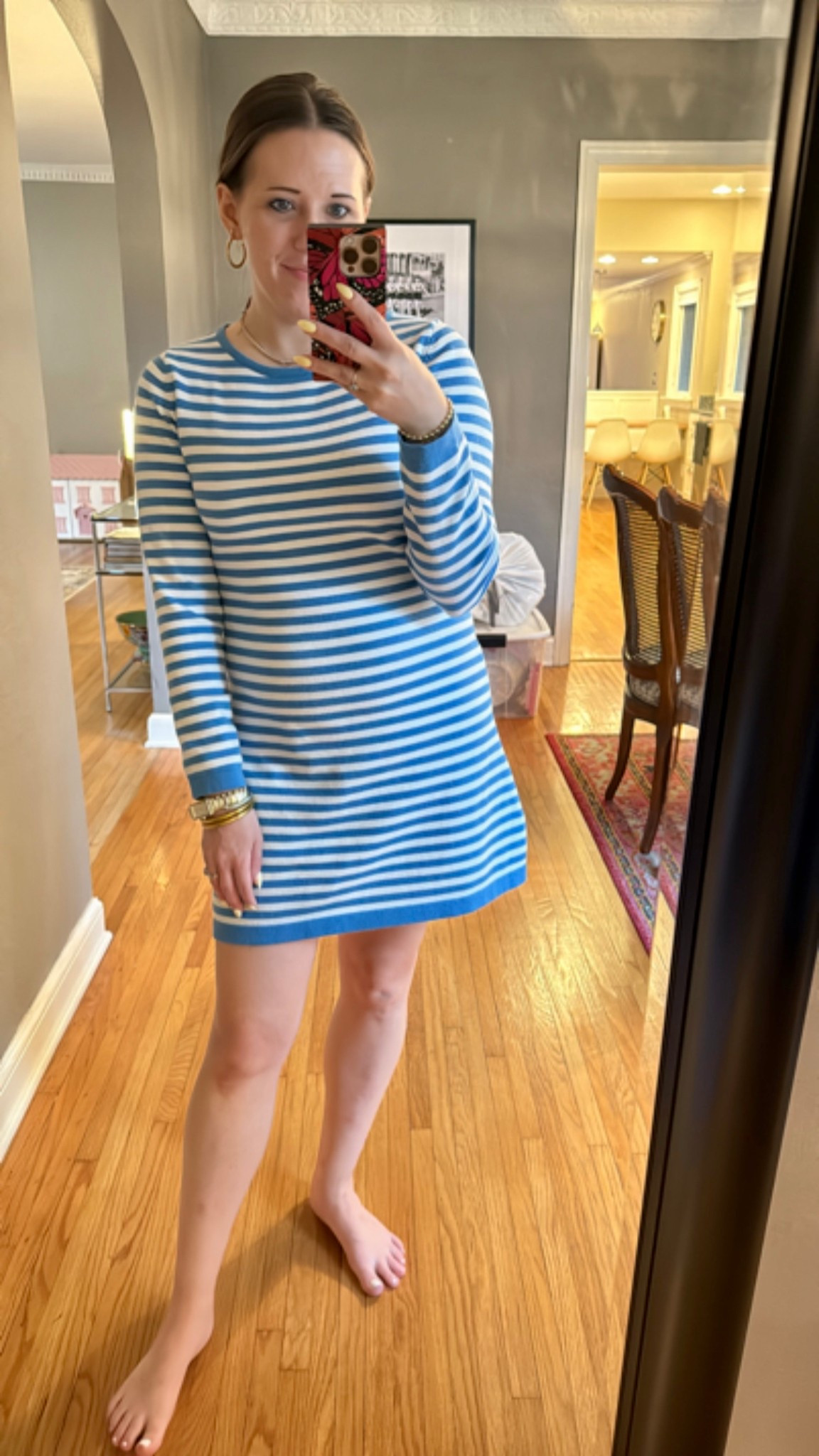 Cute knit dress for spring - I’m in the size small. Could’ve gone with the medium for a looser fit, but I like the length of the small (I’m 5’3”). 

#LTKPetite #LTKFindsUnder50