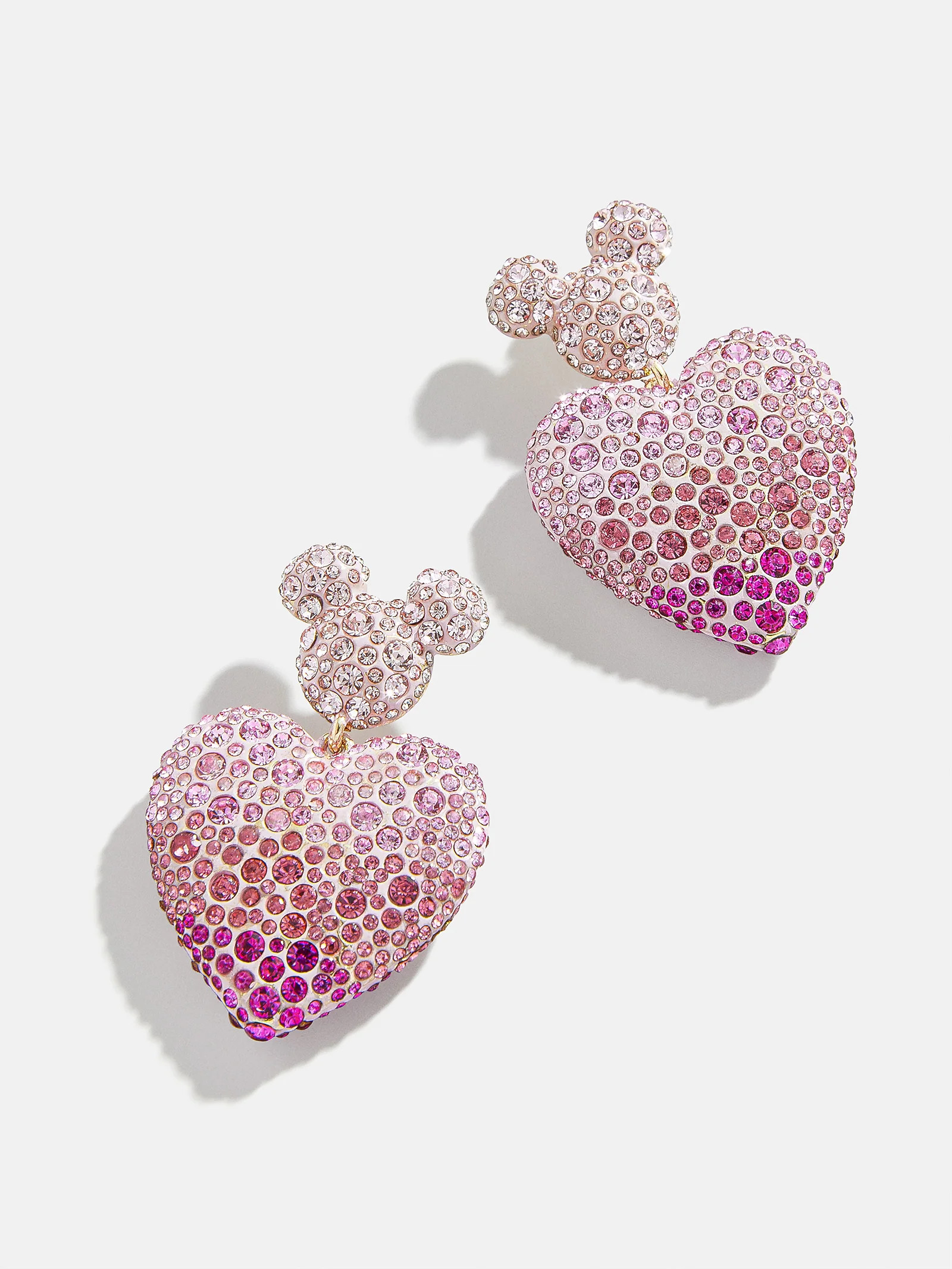 Mickey Mouse Disney Heart Earrings - Pink | BaubleBar (US)