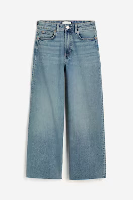Wide High Jeans - High waist - Long - Light denim blue - Ladies | H&M US | H&M (US + CA)