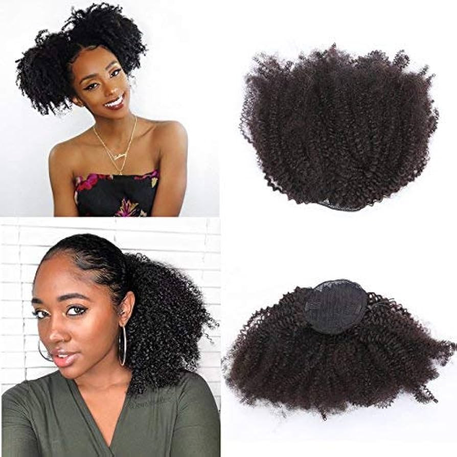 Anrosa Kinky Curly Ponytail 4C Afro Ponytail for Natural Hair Curly Ponytail Hair Piece Kinkys Cu... | Amazon (US)
