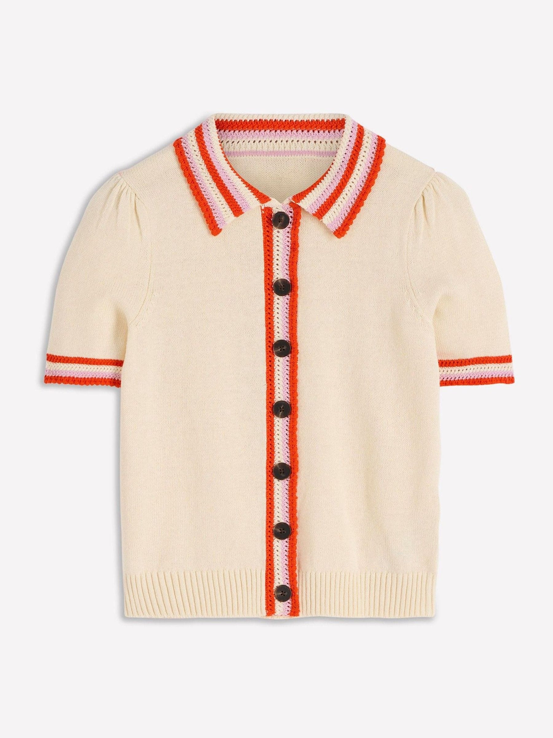 Boden Boden Cream Crochet Trim Cardigan | Next US
