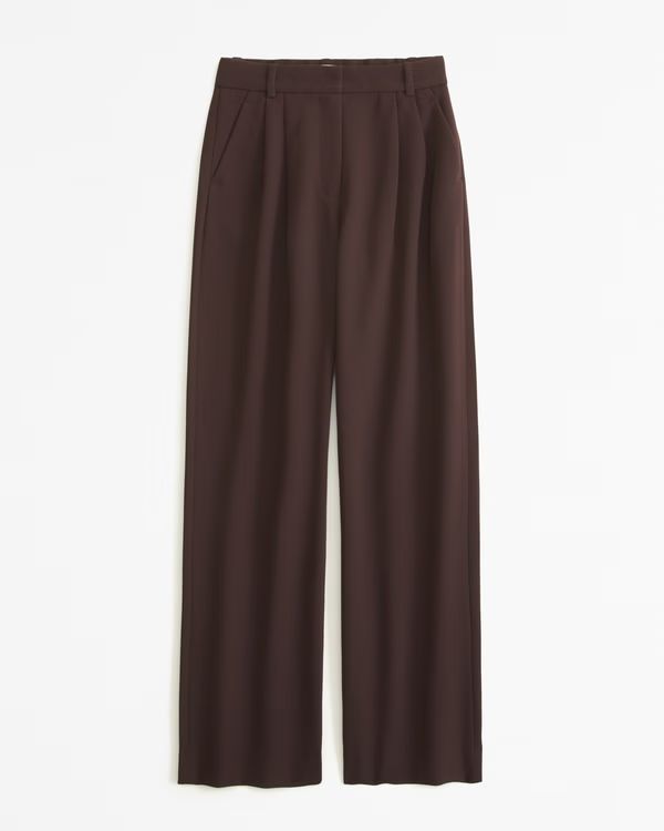 Curve Love A&F Sloane Tailored Pant | Abercrombie & Fitch (US)