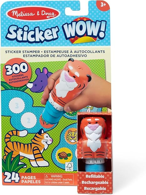 Melissa & Doug Sticker Wow!™ 24-Page Activity Pad and Sticker Stamper, 300 Stickers, Arts and C... | Amazon (US)
