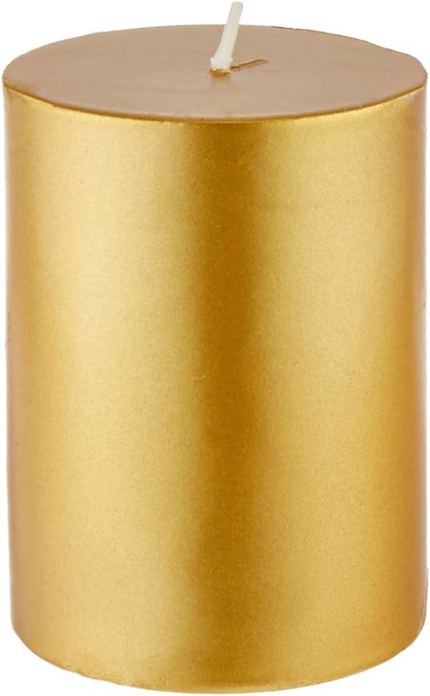 Zest Candle 3" by 4" Metallic Bronze Gold Pillar Candle | Amazon (US)