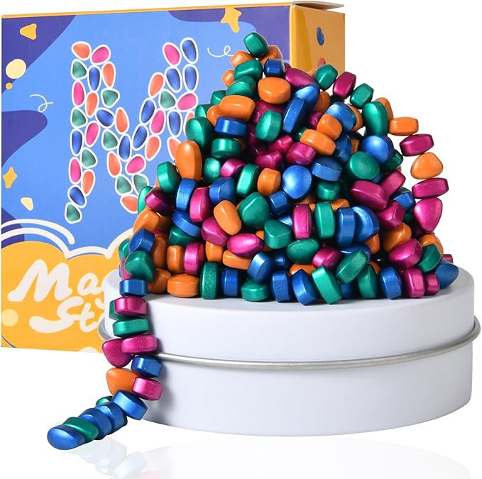 Fidget Toys Adults,Sensory Stones for Stress Relief,300+Multicolour Smooth Ferrite Rocks, Desk Fi... | Amazon (US)