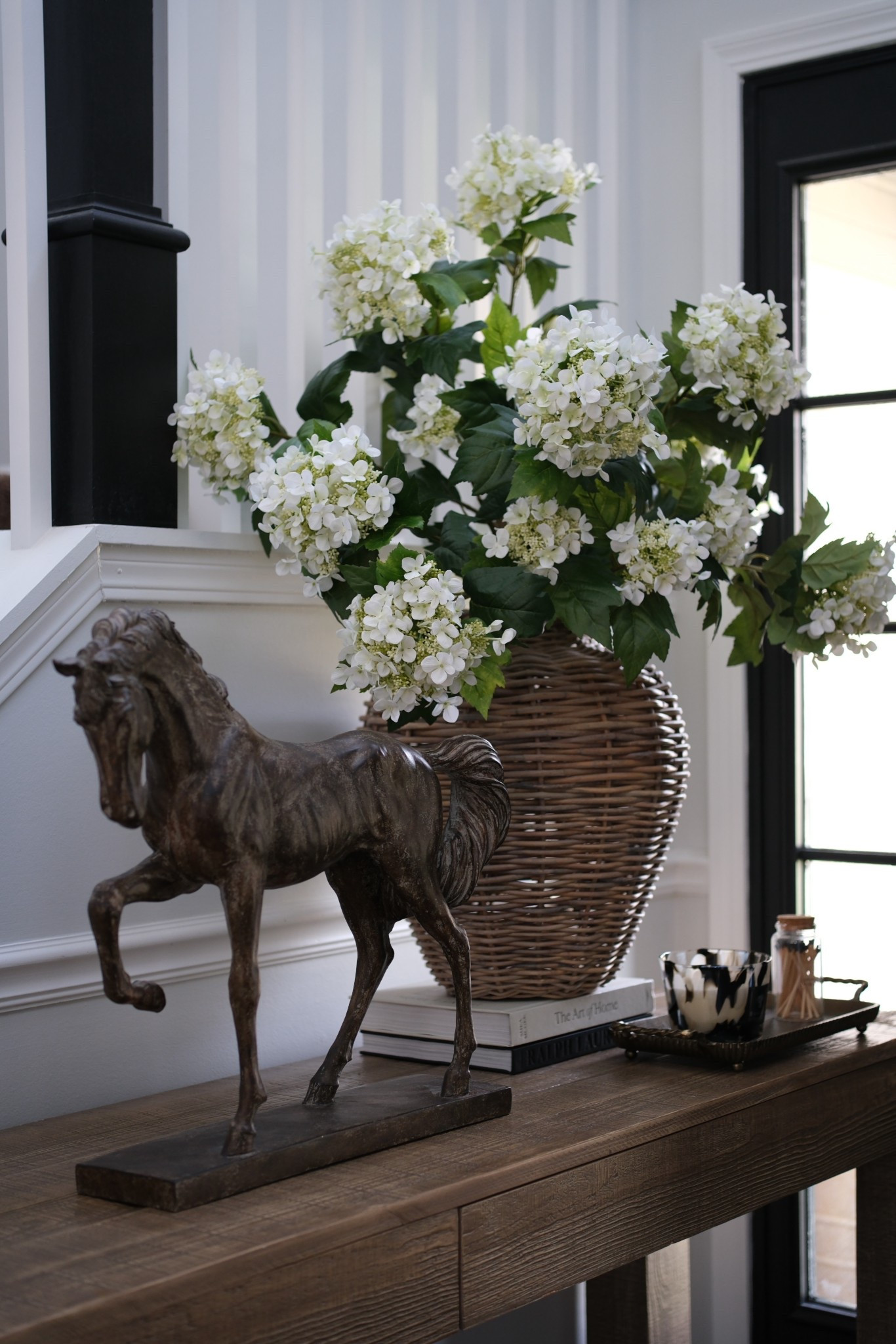 Worth the splurge! These faux hydrangeas are incredibly realistic and currently on sale! For reference, I have two in this vase. Each bunch has 5 stems in it and come twine wrapped together but can be separated by cutting the twine.

#LTKSaleAlert #LTKSeasonal #LTKHome