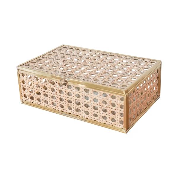 3" H x 9" W x 6" D Cane Wicker Decorative Box | Wayfair Professional