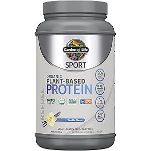 Organic Vegan Sport Protein Powder, Vanilla - Probiotics, BCAAs, 30g Plant Protein for Premium Post  | Amazon (US)