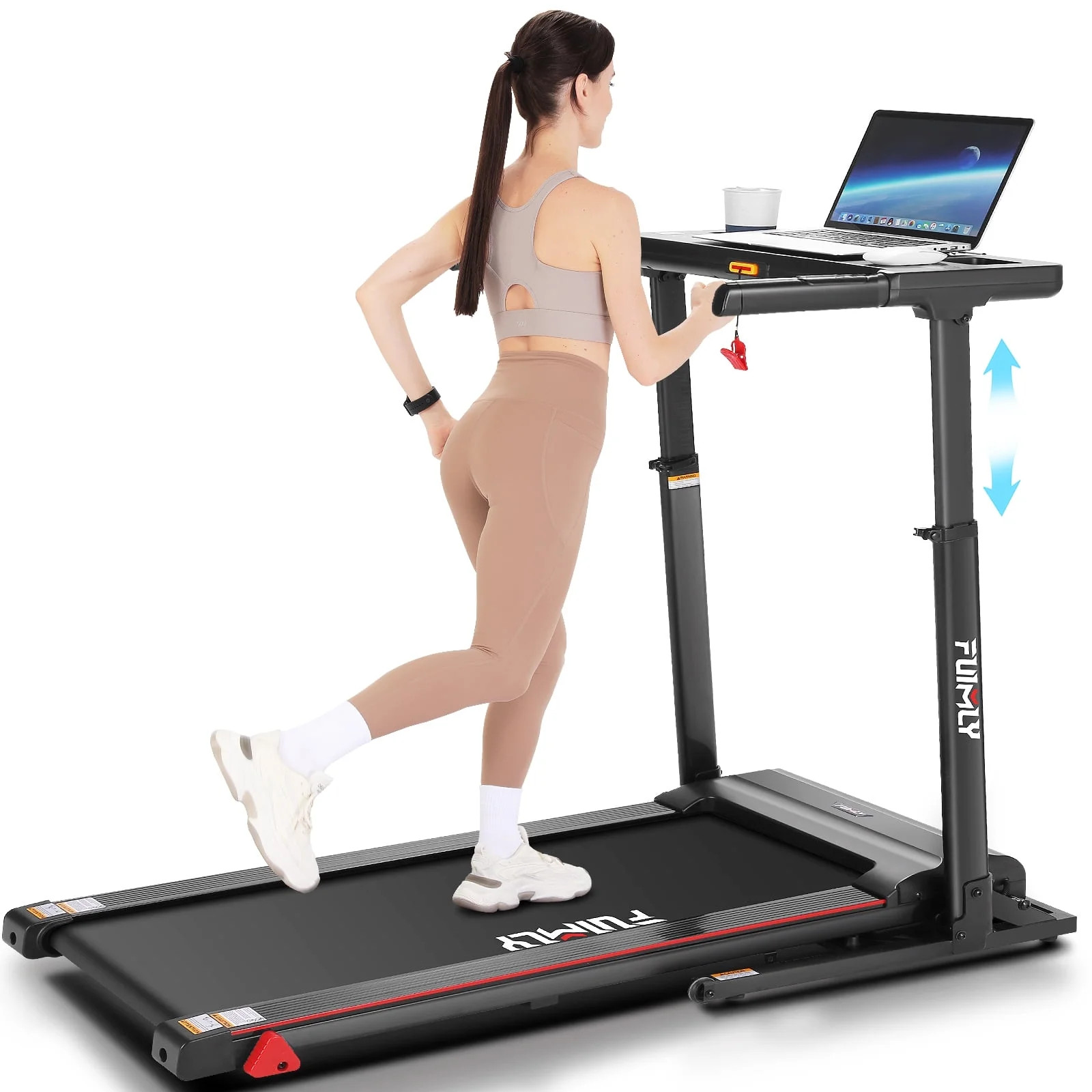 FUNMILY Treadmill with Desk Workstation & Adjustable Height,Folding Treadmill with Incline,Speed ... | Walmart (US)