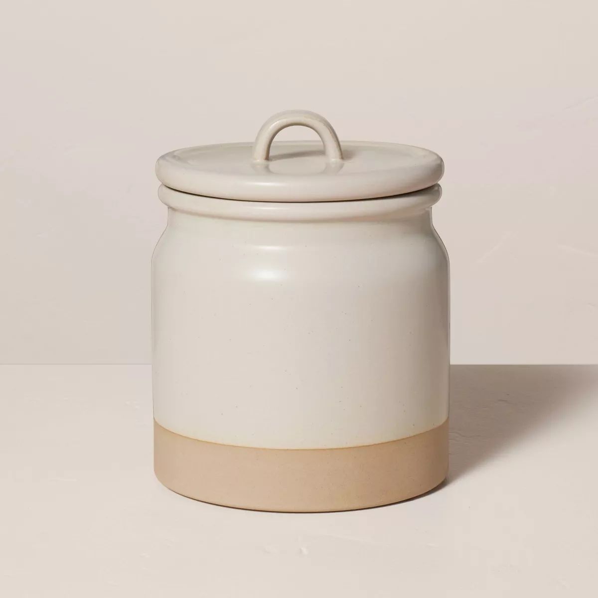 Dry Goods Stoneware Crock Canister Warm Gray/Clay - Hearth & Hand™ with Magnolia | Target