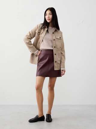 Vegan Leather Mini Skirt | Banana Republic Factory