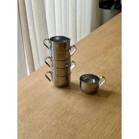 Vintage Stainless Steel Coffee Cups, Inox Cups, Vintage Drinkware, Espresso | Etsy (US)