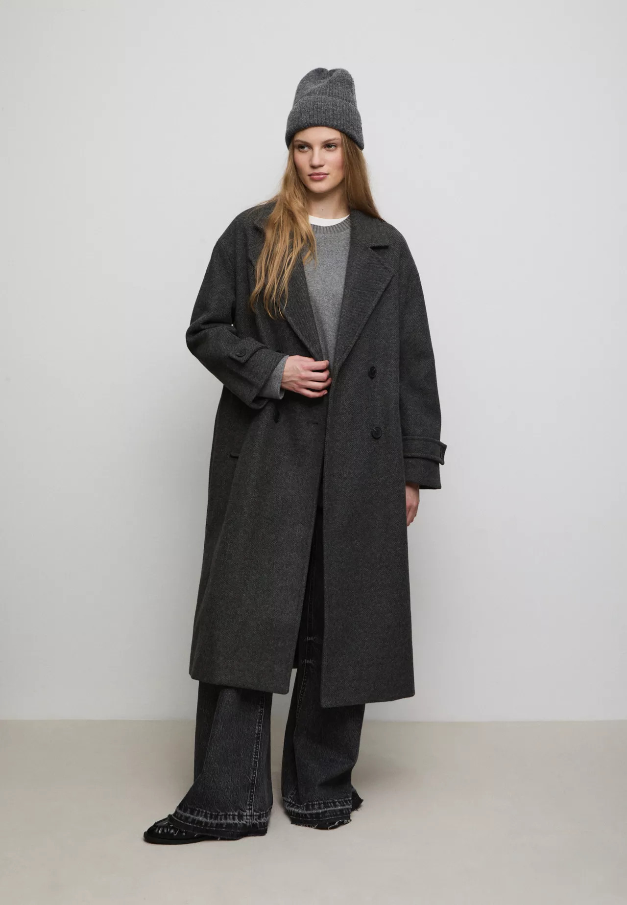 Long oversize coat | Stradivarius (UK)