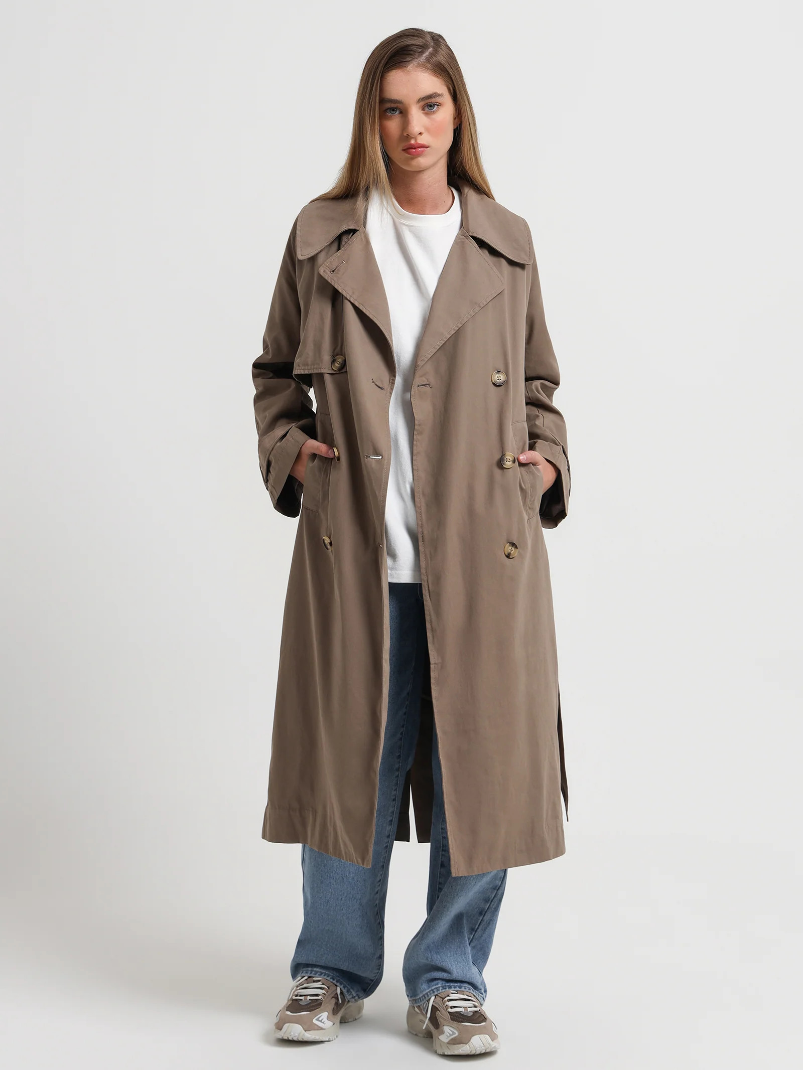 Nude Lucy - Odyssey Trench Coat in Smoke Brown | Glue Store (Australia & NZ)