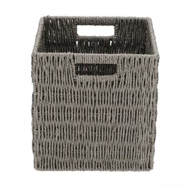 allen + roth Rope Baskets (10.5-in W x 11-in H x 10.5-in D) Gray Paper Basket | Lowe's