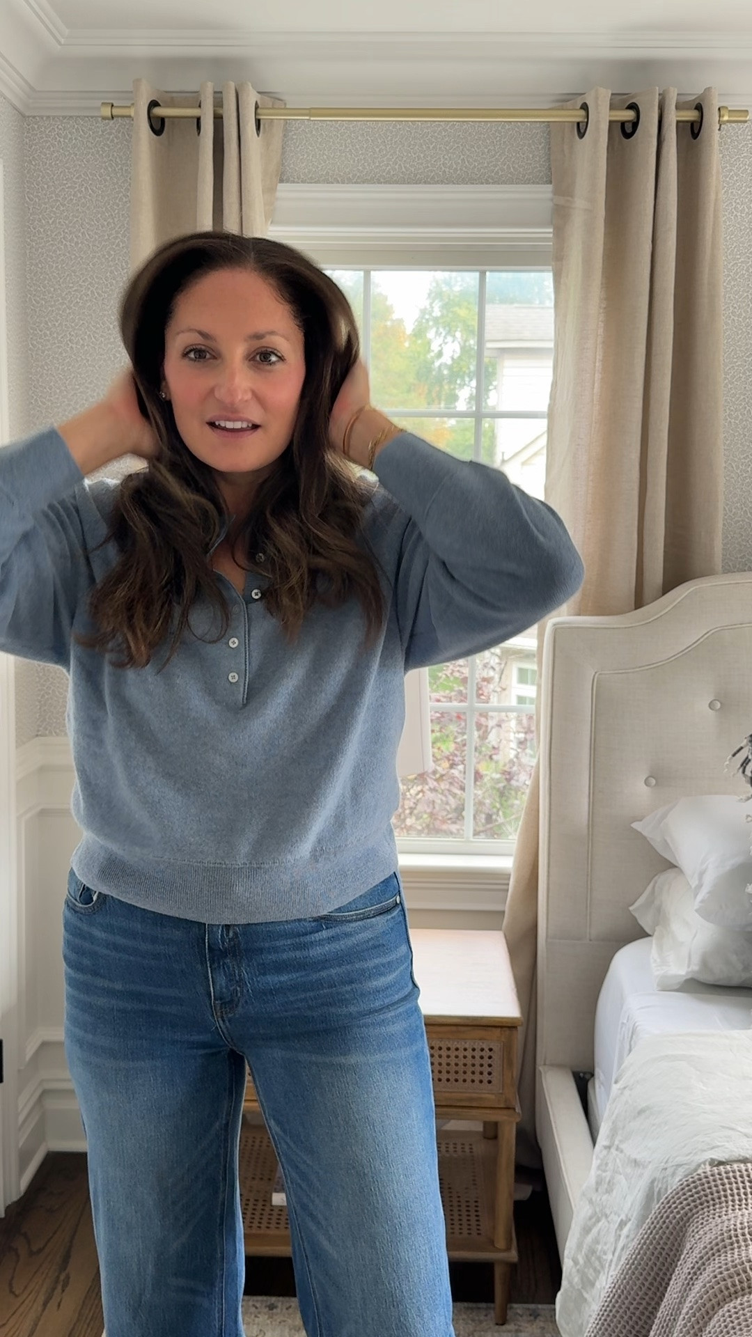 @Quince fall OOTD for the win! This cozy cashmere Henley is so good and I’m wearing my favorite pair of barrel jeans (only $50!!) and these comfy clogs! All so perfect for school drop-off and pick up as the temps cool down 🍂

#LTKootd #LTKdayinmylife #LTKmomlife