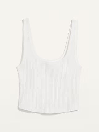 Fitted Ultra-Cropped Rib-Knit Tank Top for Women | Old Navy (US)