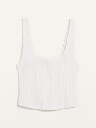 Fitted Ultra-Cropped Rib-Knit Tank Top for Women | Old Navy (US)