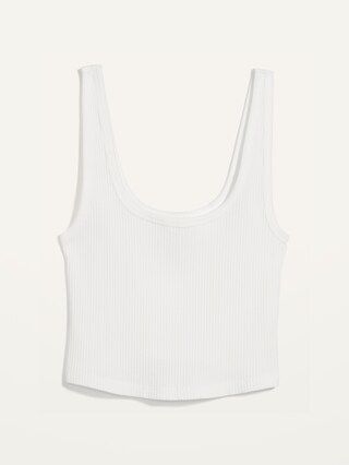 Fitted Ultra-Cropped Rib-Knit Tank Top for Women | Old Navy (US)